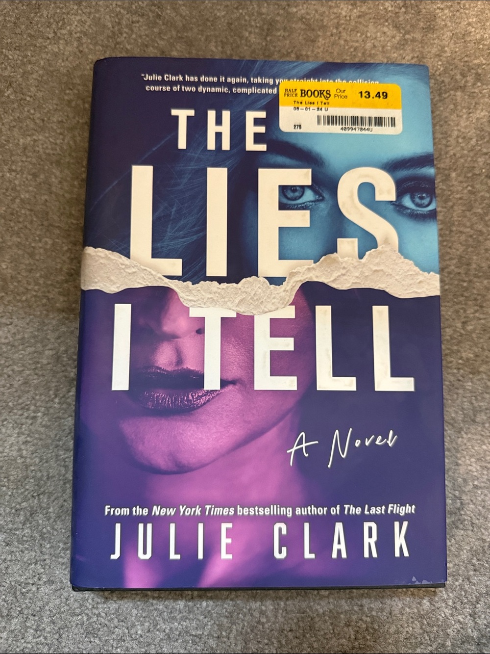 The Lies I Tell by Julie Clark - Purple & Blue Hardcover Novel